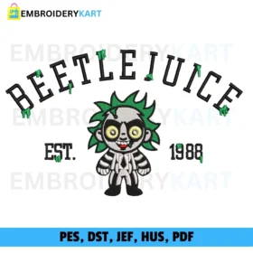 BEETLEJUICE 1988 Halloween Embroidery design