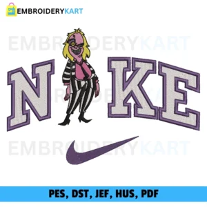 Nike Beetlejuice Halloween Embroidery design