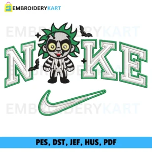 Nike Chibi Beetlejuice Halloween Embroidery design