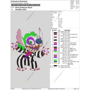 stitch beetlejuice 6by10