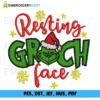 Grinch face Christmas Embroidery design