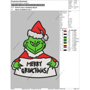 Grinch merry christams 6by10