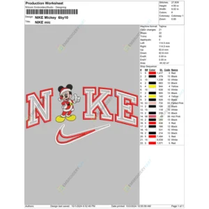 NIKE Mickey 6by10