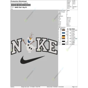 NIKE Olaf 6by10