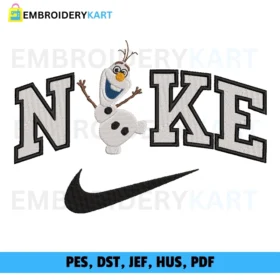 NIKE Olaf Christmas Embroidery design