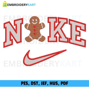 Nike Gingerbread v2 Christmas Embroidery design