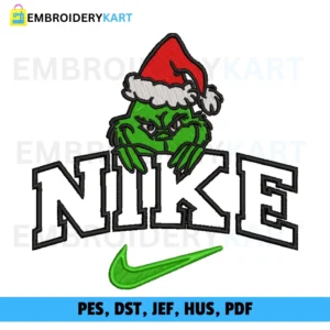 Nike Grinch v2 Christmas Embroidery design