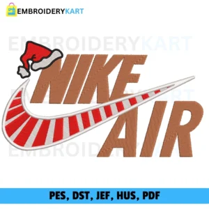 Nike air crisChristmas Embroidery design