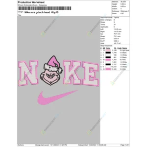 Nike mrs grinch head 6by10