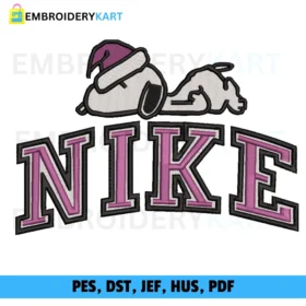 Nike Snoopy Christmas Embroidery design