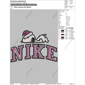 Nike snoopy chris 6by10
