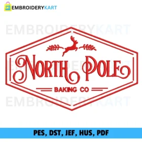 North pole Christmas Embroidery design