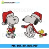 2 Snoopy Christmas Embroidery design