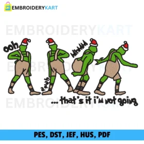 4 Grinch Christmas Embroidery design