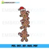 Gingerbread candy Christmas Embroidery design