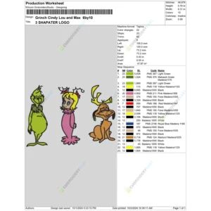 Grinch Cindy Lou and Max 6by10