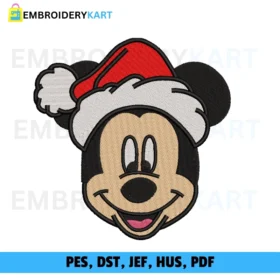 Mickey Head E2 Christmas Embroidery design