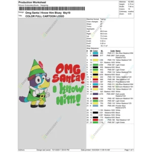 Omg Santa I Know Him Bluey 6by10