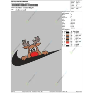 Reindeer swoosh 6by10
