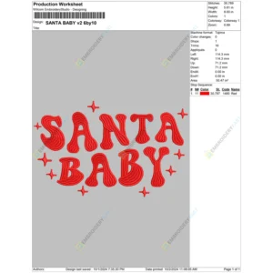 SANTA BABY v2 6by10