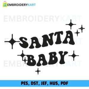 Santa baby Christmas Embroidery design