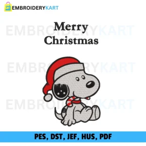 Snoopy christmas Embroidery design
