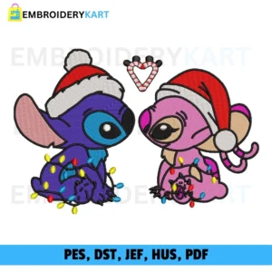 Stitchs angel Christmas Embroidery design