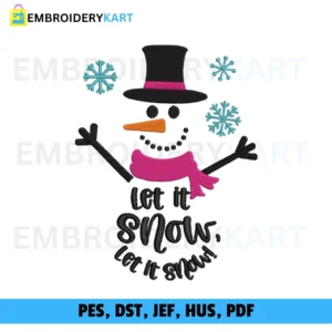 let It Snow v1 Christmas Embroidery design