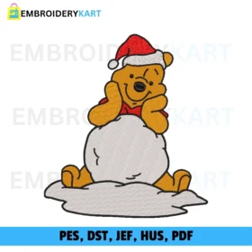 Pooh Christmas v2 Embroidery design